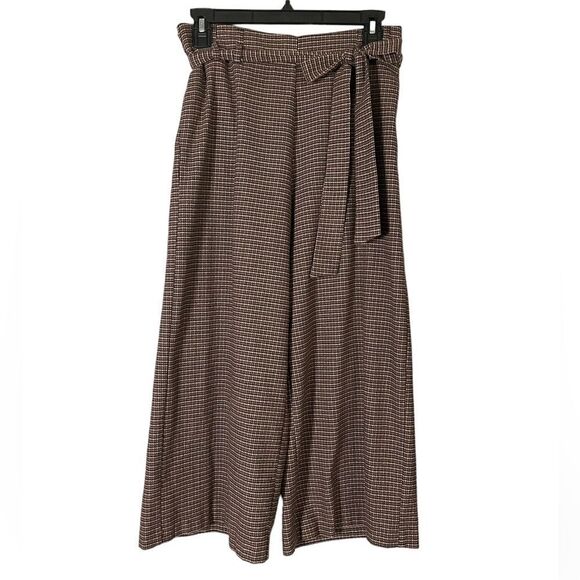 Zara Trafaluc Tie Waist Culottes Houndstooth size S - Picture 1 of 7